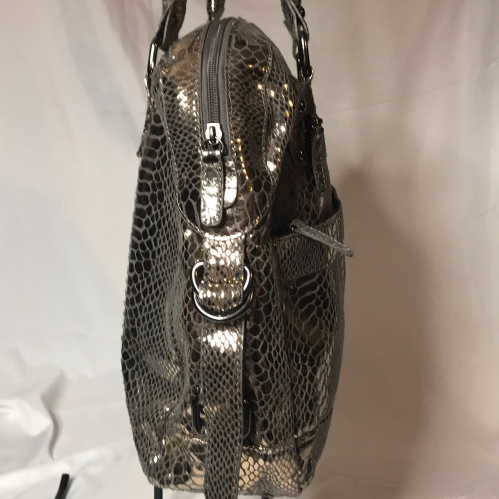 Cache Reptile Print Metallic Purse - image 3